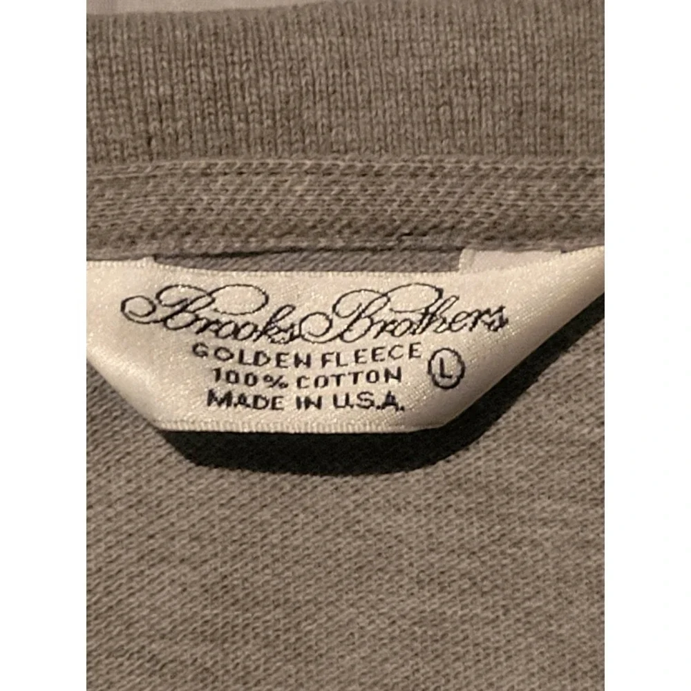 VTG Brooks Brothers‎ Golden Fleece Polo Shirt Gray Large USA 100% Cotton Vintage